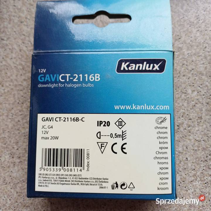 Oprawa sufitowa halogenowa chrom NOWA Kanlux