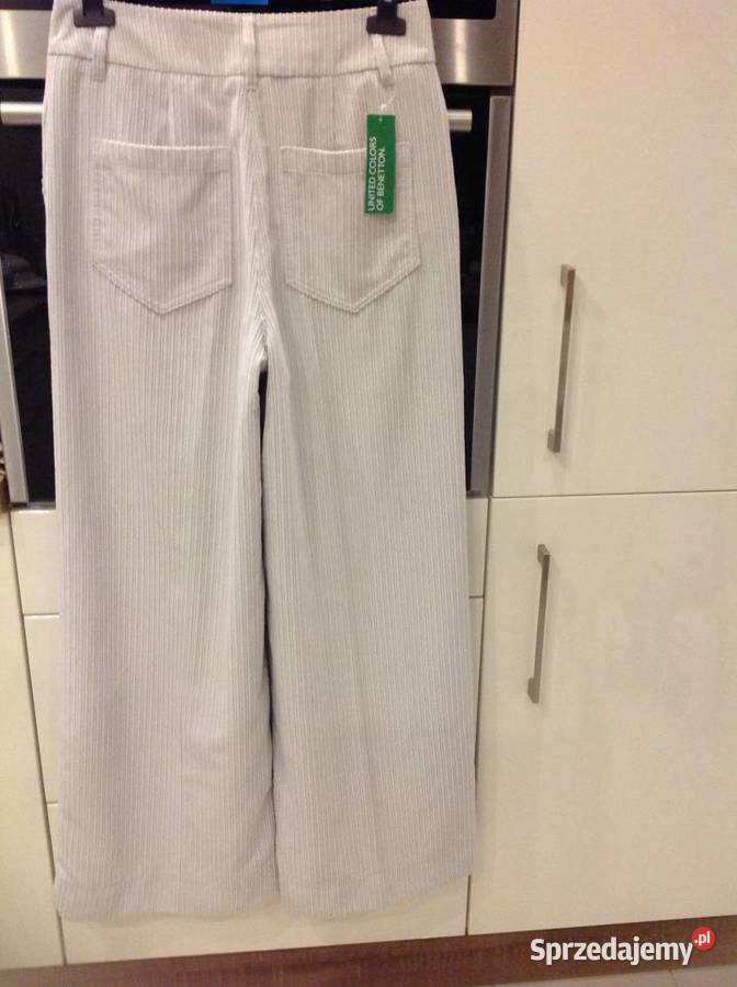 Spodnie Szerokie Damskie BENETTON S Sztruksowe