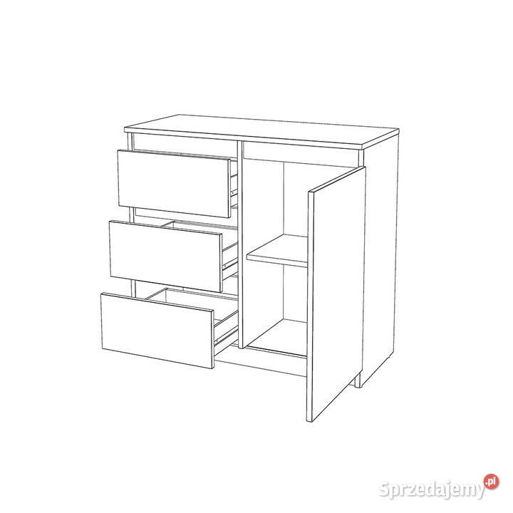 Komoda 80 Z 3 Szufladami Nowoczesna Sypialnia Meble