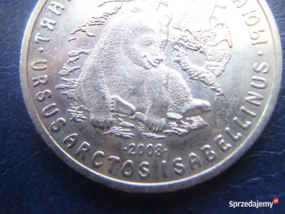 Stare monety 50 tenge 2008 Niedźwiedź Kazachstan podkarpackie
