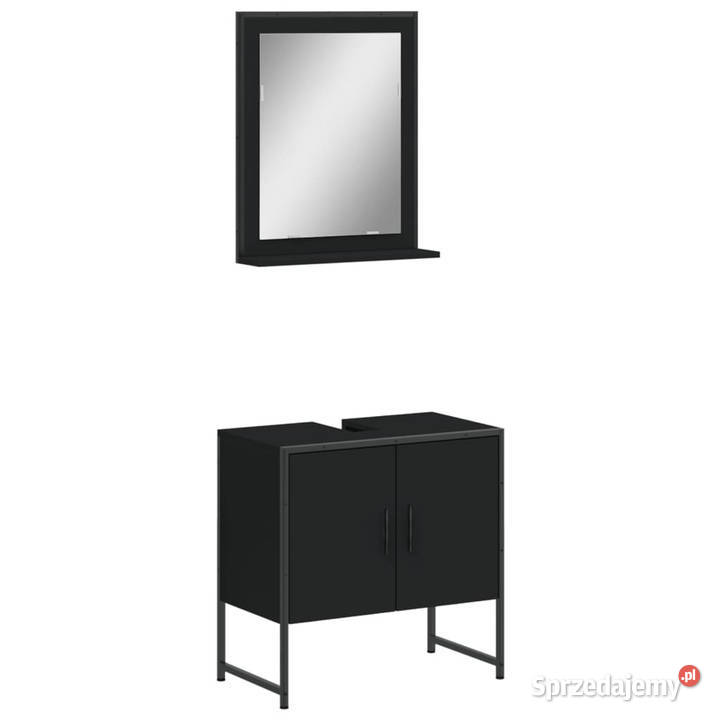 Zestaw 2 szafek do łazienki czarny WM3214334 mazowieckie Warszawa