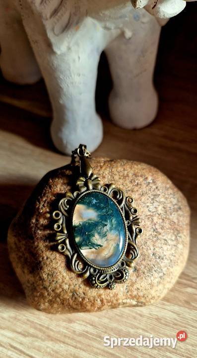 Agat mszysty UNIKAT Medalion vintage kujawsko-pomorskie Bydgoszcz sprzedam