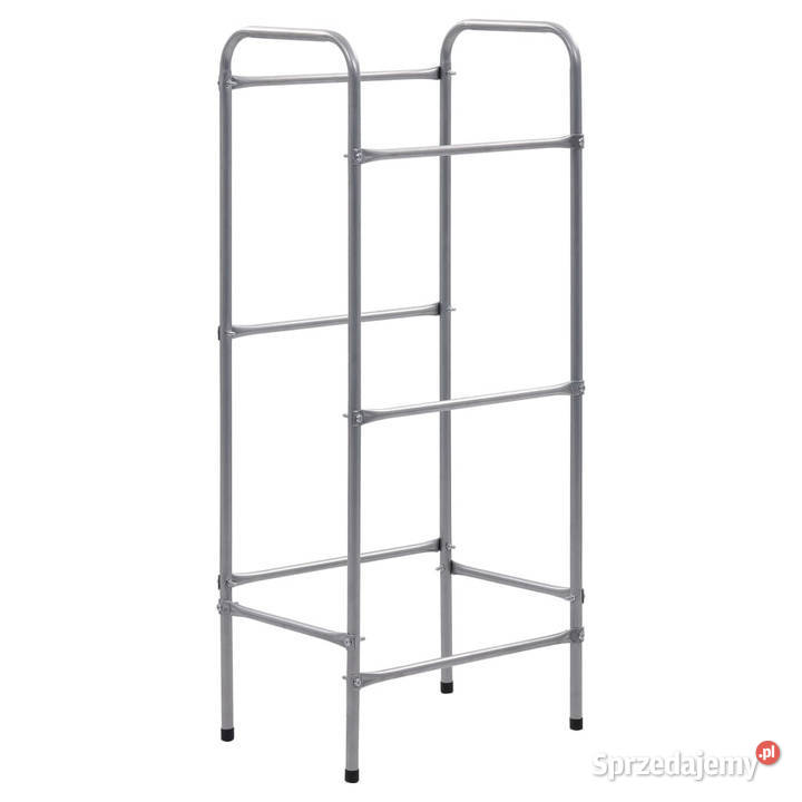 Półka magazynowa na 3 skrzynki srebrna 50x33x116