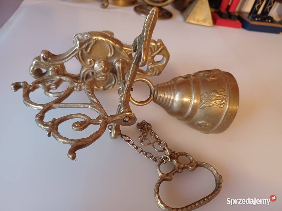 Dzwonek z motywem myśliwskim Mosiądz Pozostałe Poznań