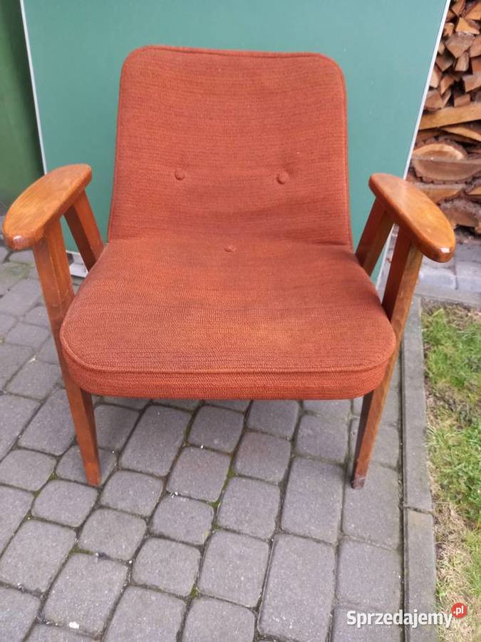 Stary fotel 366 Józefa Chierowskiego prl vintage Rawicz