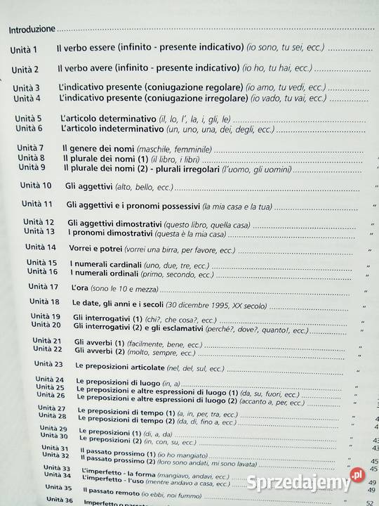 Grammatica essenziale gramatyka włoska z Warszawa