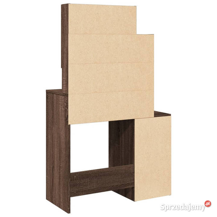 Toaletka z szafką brązowy dąb 80x35x132 WM848240 Warszawa