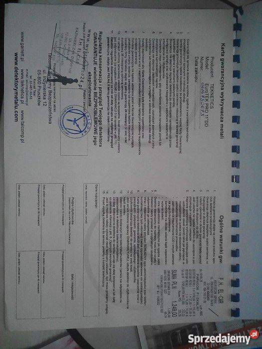 Wykrywacz Teknetics Eurotek Pro 11 sprzedam