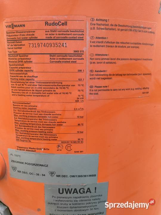 Piec na olej opałowy Viessmann Kotły i Piece CO Grajewo sprzedam