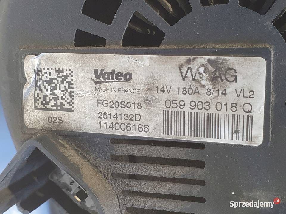 ALTERNATOR Audi A6 C7 30 TDI V6 valeo 059903018Q osobowe lubelskie