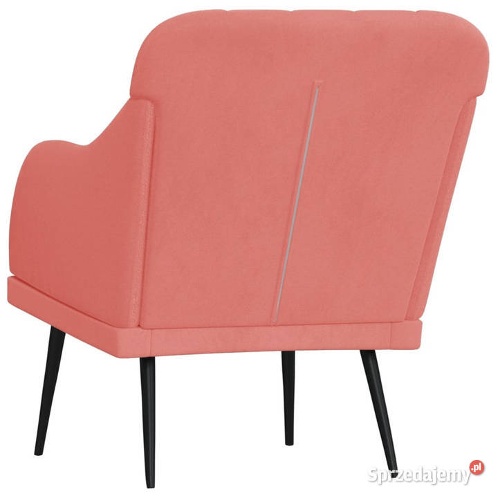 Fotel różowy 63x76x80 obity aksamitem WM351457 Warszawa