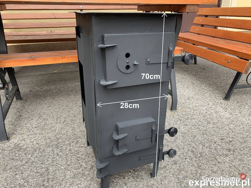 Duży Piec koza 15 cegieł Gruba blacha 2 szybry