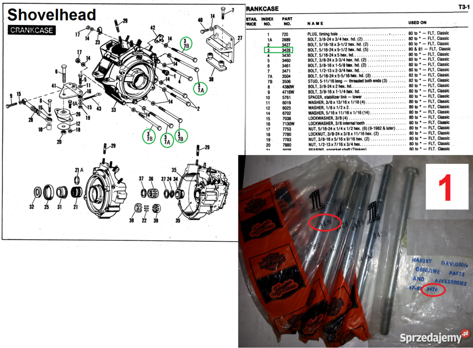 HARLEY DAVIDSON SHOVELHEAD EVO SPORTSTER części Bydgoszcz sprzedam