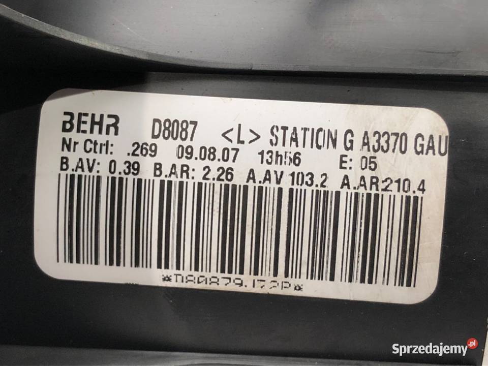 DMUCHAWA NAWIEWU OPEL ZAFIRA B D8087 WENTYLATOR osobowe