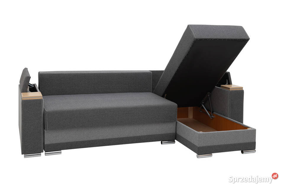 Narożnik Tapicerowany Dwukolorowy Szary DAVOS Narożniki Rzeszów