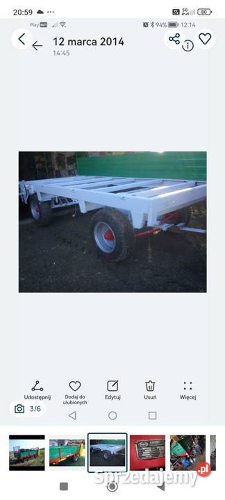 Rozrzutnik 4t czarna białostocka 2 osiowy nieuszkodzony