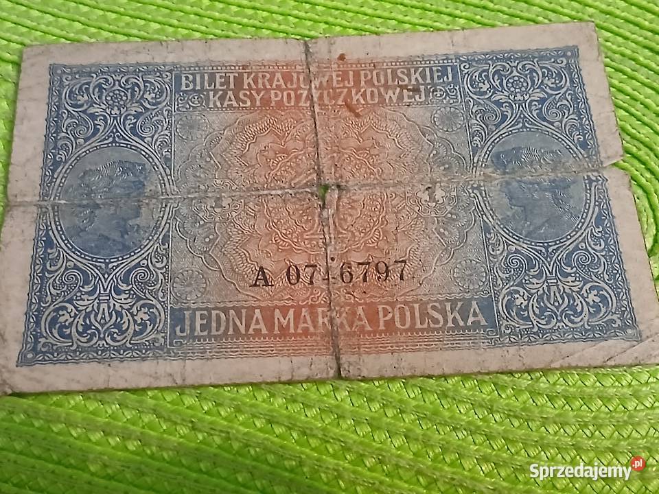banknot polski 1 marka z 1916r jenerał