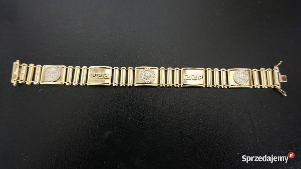 ZŁOTA GRECKA BRANSOLETA W STYLU VERSACE 35G