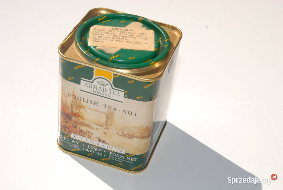Stara puszka Angielskiej herbacie Ahmad Tea