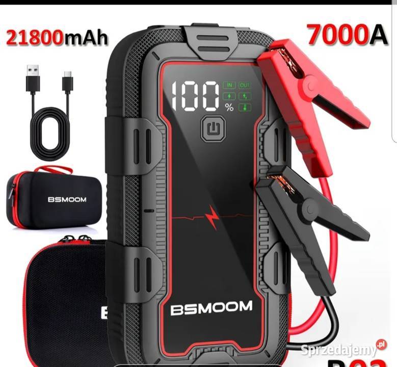 Rozrusznik 7000 A Powerbank Samochodowy 21800mAh