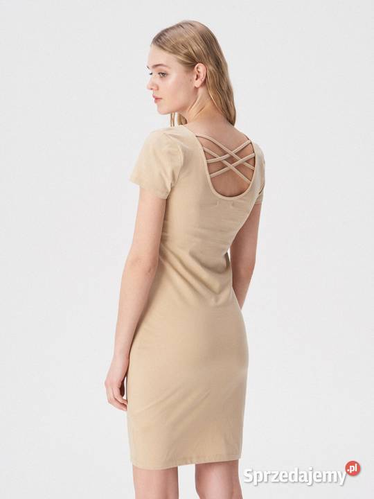 beżowa sukienka Sinsay Olkusz