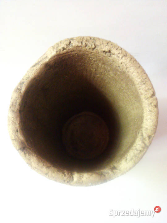 ceramiczny wazon w wytłaczane wzory roślinne Wazony Wyposażenie wnętrz śląskie Częstochowa