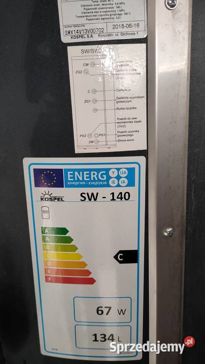 Bojler Terma Kospel 140l SW140 Golina