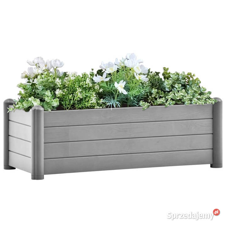 Podwyższona donica PP kamienna szarość 100x43x35 Warszawa