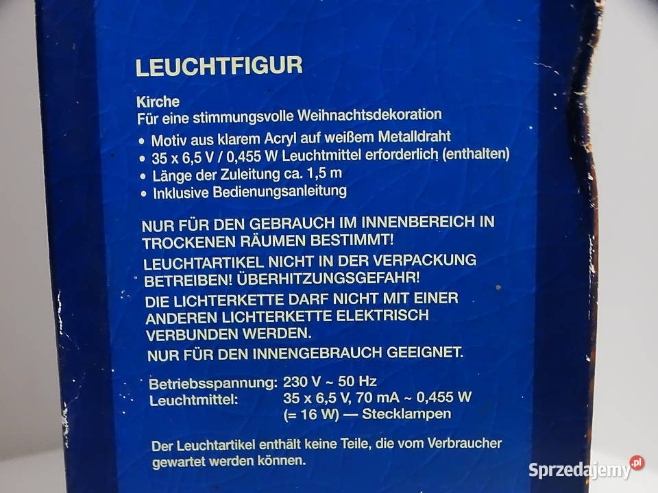 Figura świetlna Kościół dekoracja świąteczna LED Biłgoraj