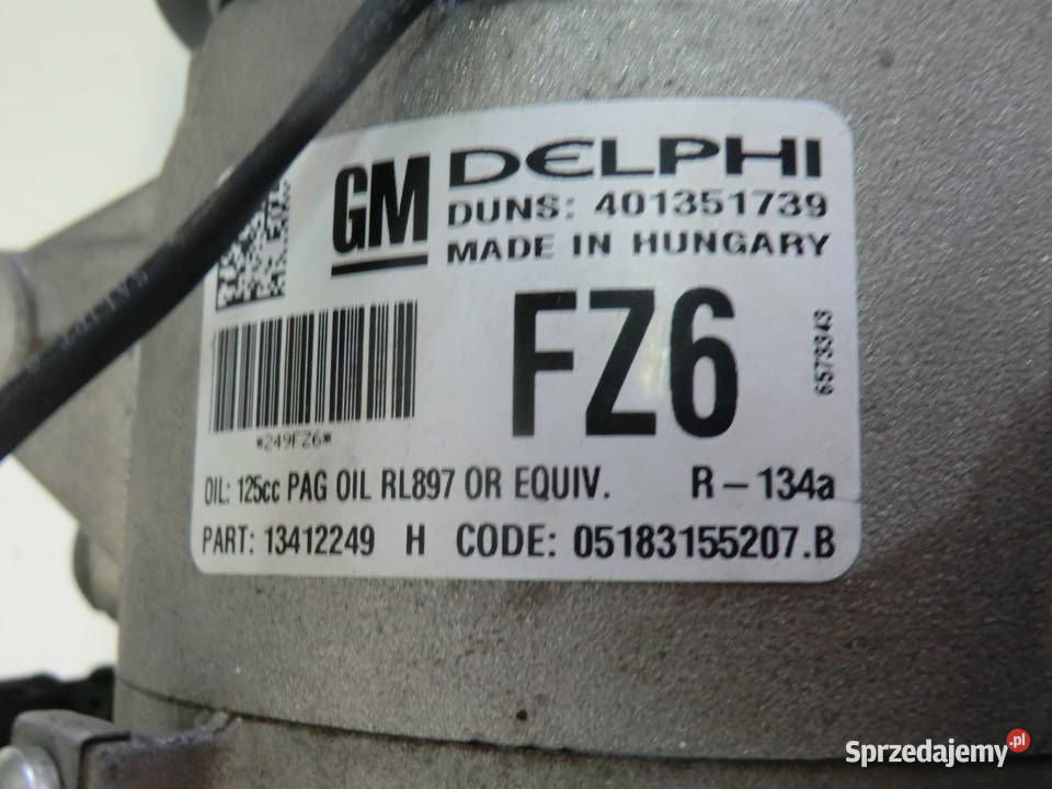 OPEL ASTRA J 20 ZAFIRASPRĘŻARKA KLIMATYZACJI Krzeszowice