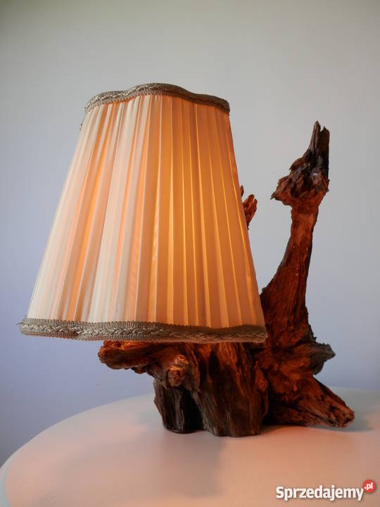 Lampa wykonana ze skamieniałego drewna unikatowy zachodniopomorskie Szczecinek