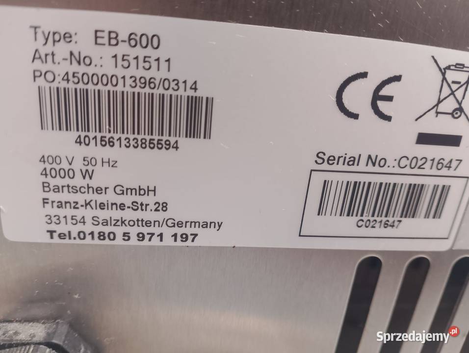 Salamander BARTSCHER EB600