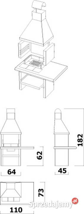 Grill ogrodowy Norman Kombi daszek nierdz OKAZJA Ogród Wałbrzych