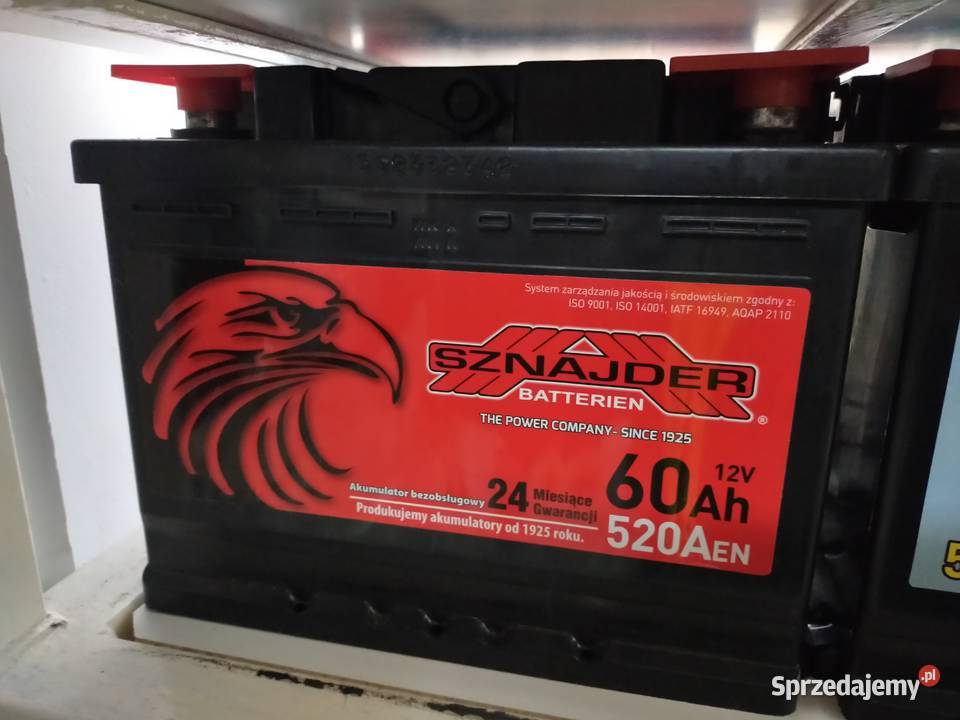 Akumulator 12V60Ah500A nowy faktura VAT ZAP zachodniopomorskie Kołobrzeg