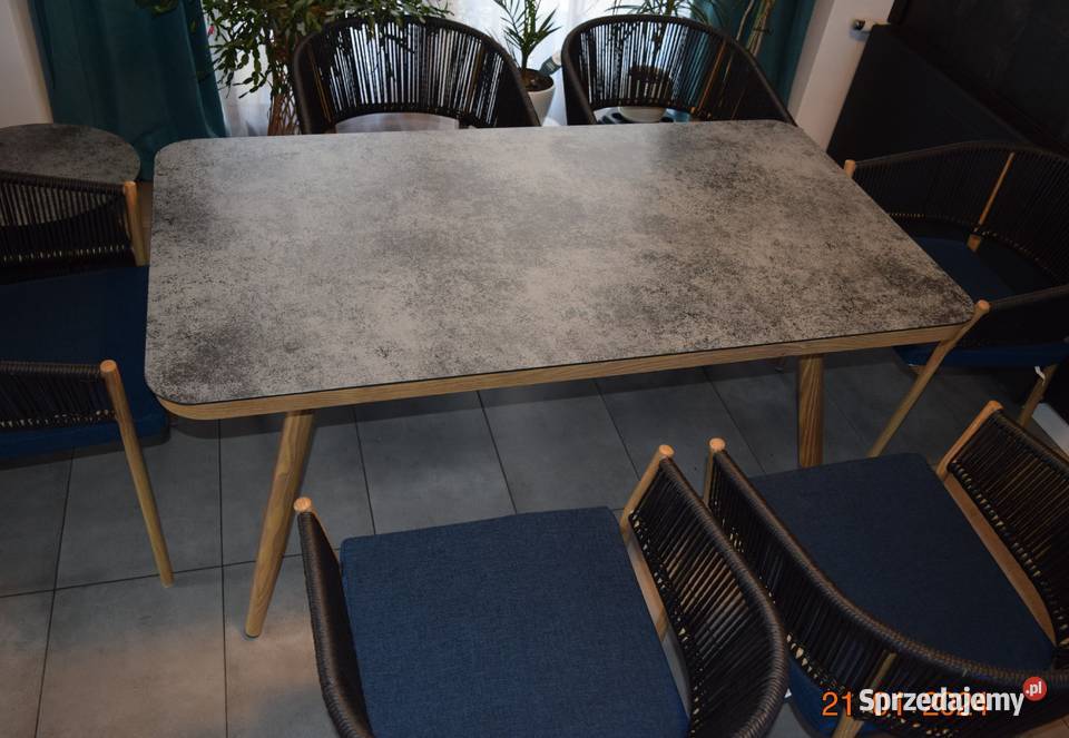 zestaw ogrodowy 61 technoratan obiadowy stół Zestawy mebli ogrodowych Bosutów