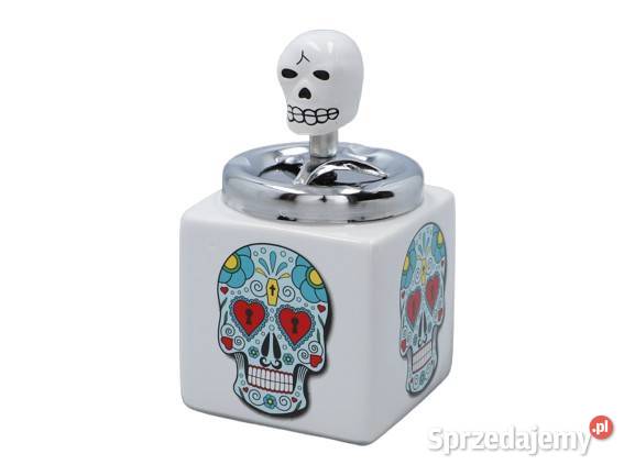 Popielniczka Ceramiczna SUGAR SKULL Zamykana