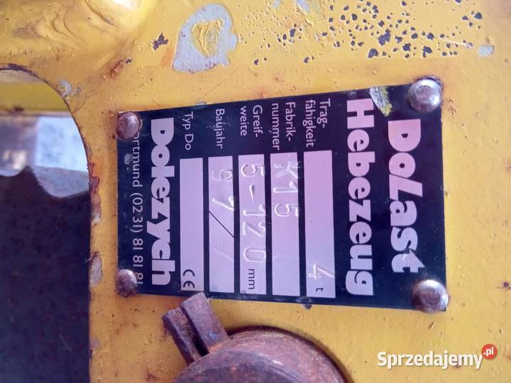 Chwytak uchwyt szczęki do transportu blach 4t