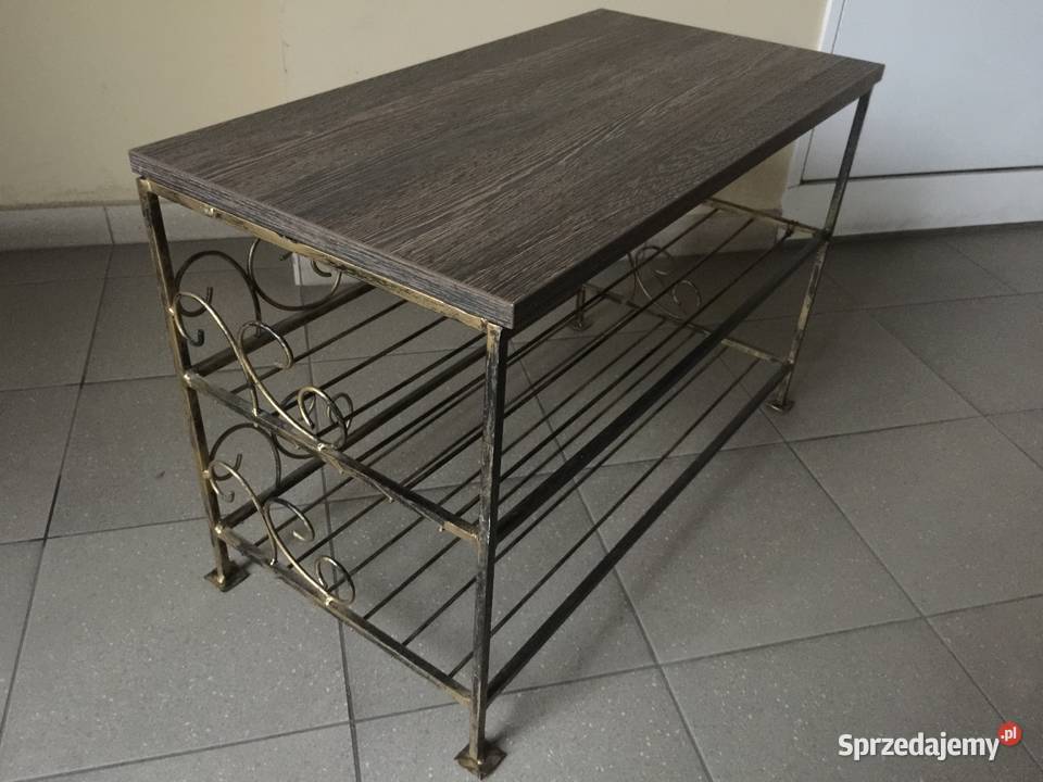 STOLIK Regał Stojący STAL Półki Metaloplastyka 70.5cm Regały