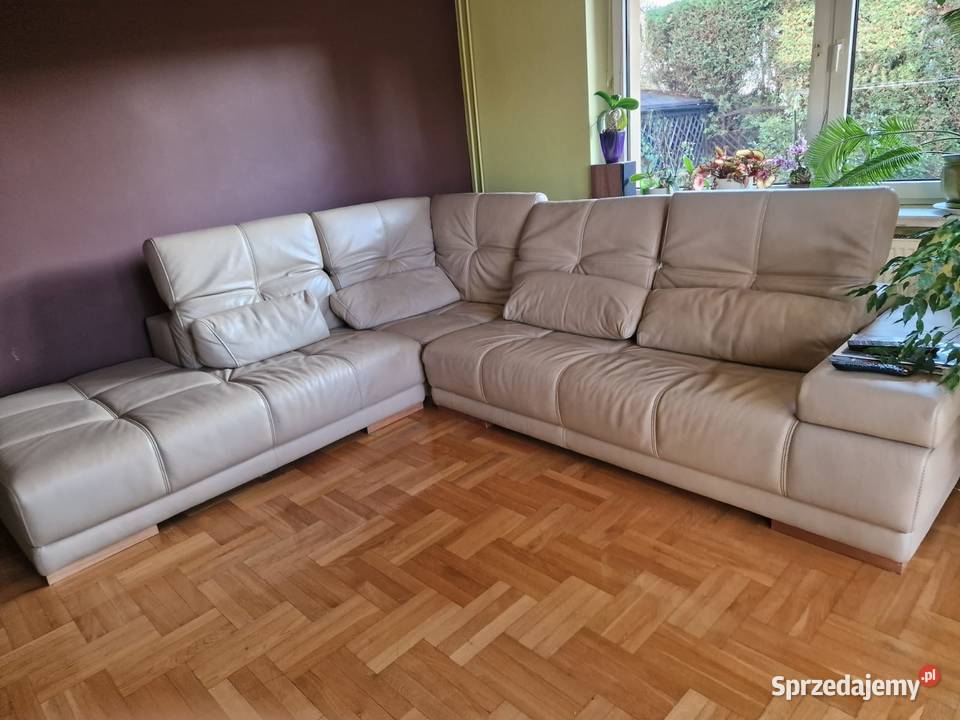 Kanapa rogówka ze skóry stan idealny śląskie