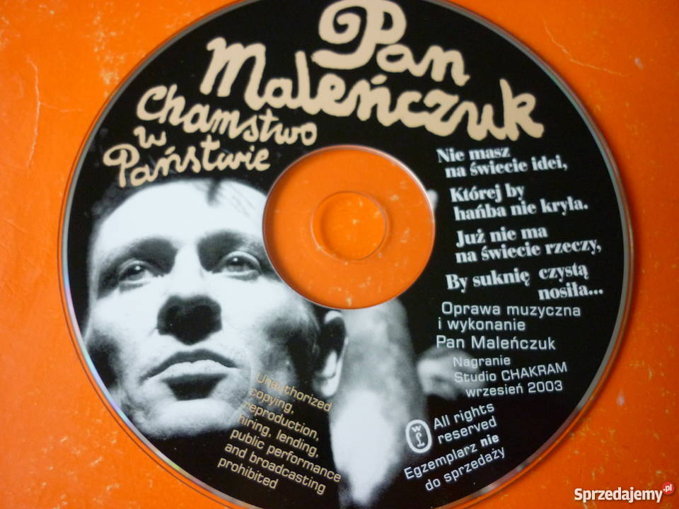 Płyta CD Pan Maleńczuk Chamstwo w Państwie Warszawa