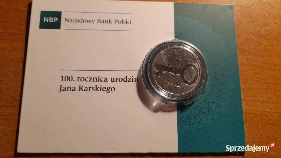 Moneta srebrna 100 rocznica urodzin Jana Warszawa