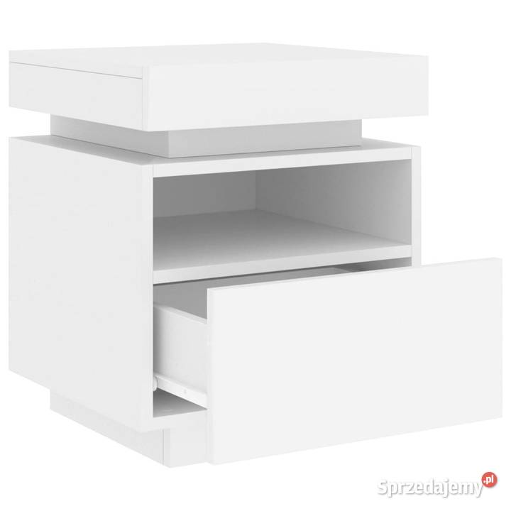 Szafka nocna z oświetleniem LED biała 40x39x485 Warszawa