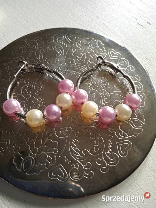 KOLCZYKI KOŁA Z PERŁAMI WYJĄTKOWE