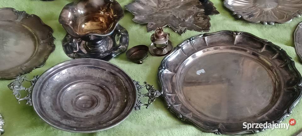 zbiór zabytkowej galanterii stołowej platerów i Pozostałe