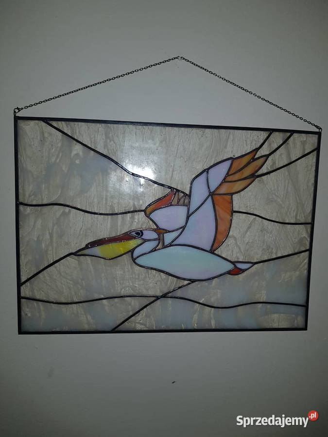 Pelikan obraz witrazowy