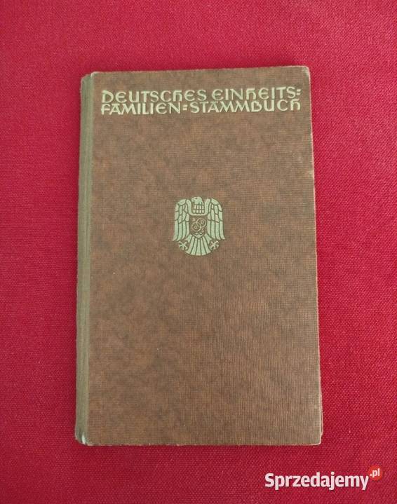 Familien Stammbuch dokument III Rzesza