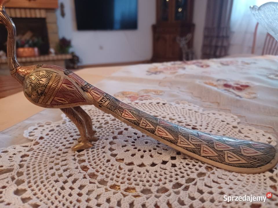 Piękna ekskluzywne mosiężna łyżka do butów Paw Pozostałe Poznań