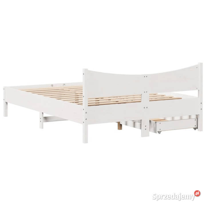 Rama łóżka z szufladami biała sosnowa 120x200 Warszawa