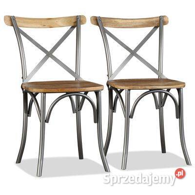 vidaXL Krzesła stołowe 2 lite drewno Warszawa