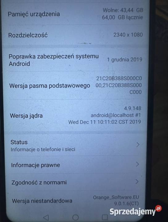 Huawei P Smart 2019r Warszawa sprzedam